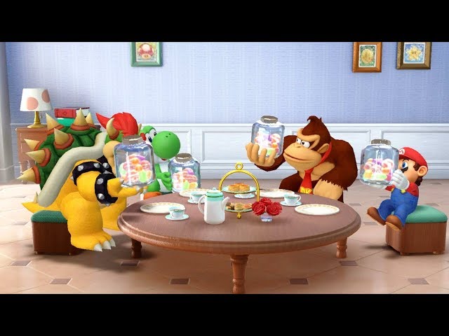 Super Mario Party - All Minigames - Bowser vs Yoshi vs Donkey Kong vs Mario