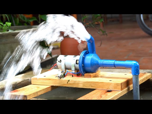 How to make a super strong mini water pump from PVC pipes
