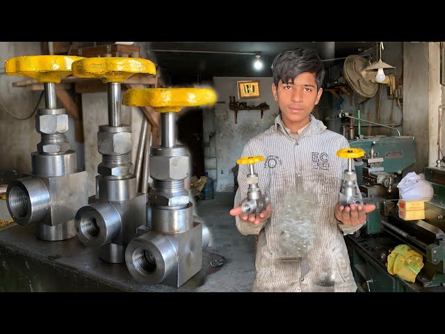 Turning a Hardened Steel Part into a Small Gate Valve on Manual Lathe Machine || Machining & Turning