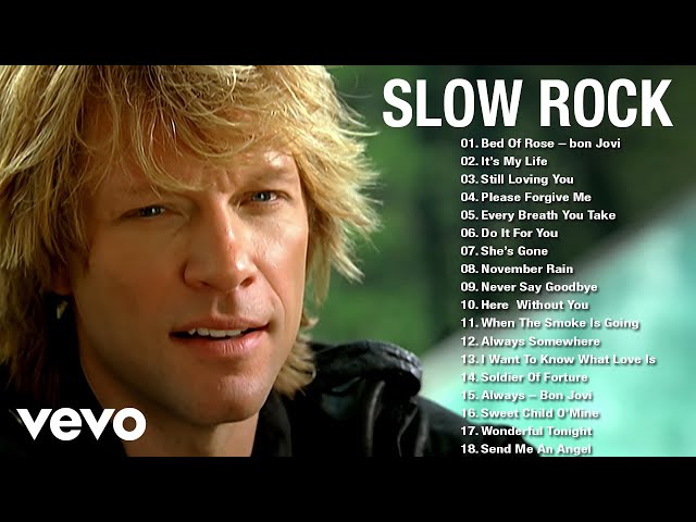 Bon Jovi,  Scorpions, Aerosmith,U2, Ledzeppelin, The Eagles -  Best Slow Rock Ballads 80s, 90s