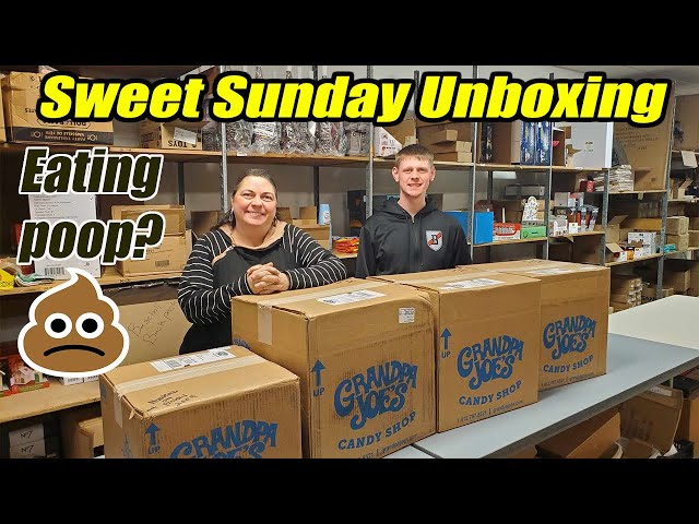 Sweet Sunday unboxing with James - Why are we eating poop? Watch and find out! Check out what we got