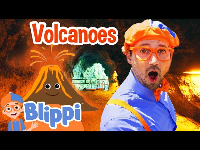 Blippi Goes Inside a Volcano! Educational Videos for Kids