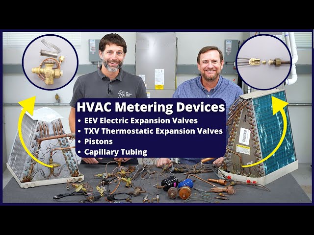 HVAC Metering Device Types: EEV, TXV, TEV, Piston, Capillary Tubing!  Function, Location, Problems!