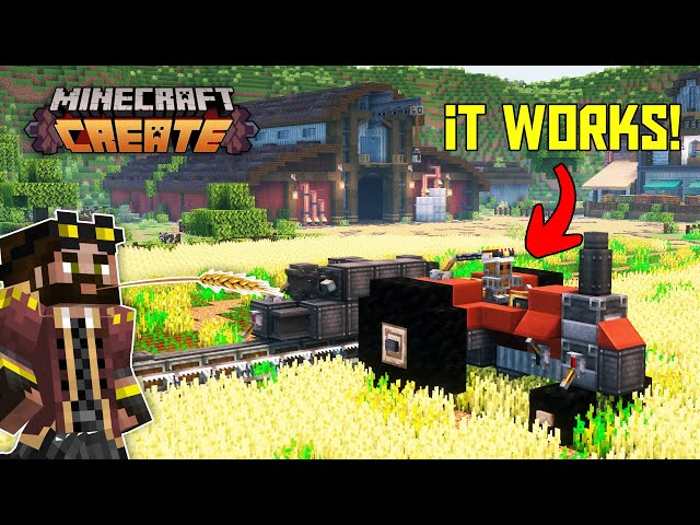 I built a WORKING FARM in Minecraft Create Mod!
