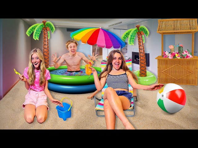 TURNING MY HOUSE INTO A BEACH!! **The Squad Reacts**🏖 | Piper Rockelle