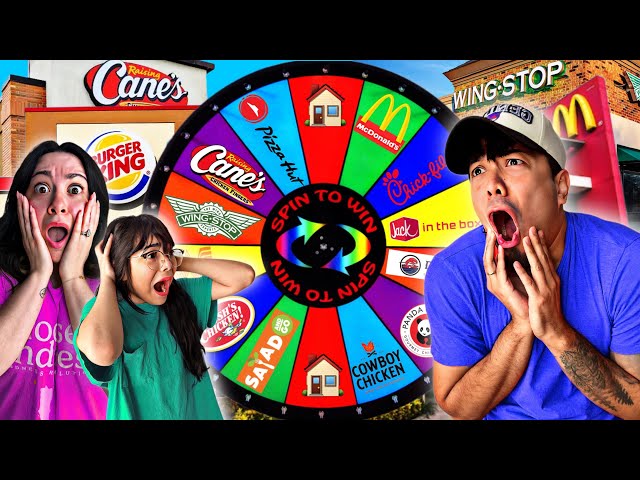 MYSTERY WHEEL DECIDES WHAT WE EAT FOR 24 HOURS!