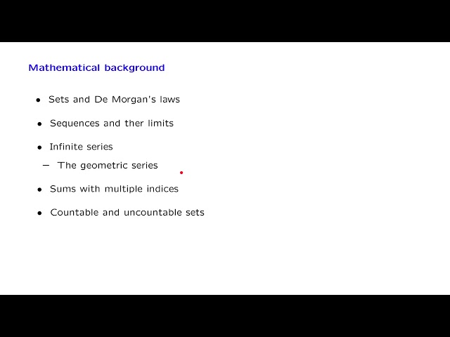 S01.0 Mathematical Background Overview