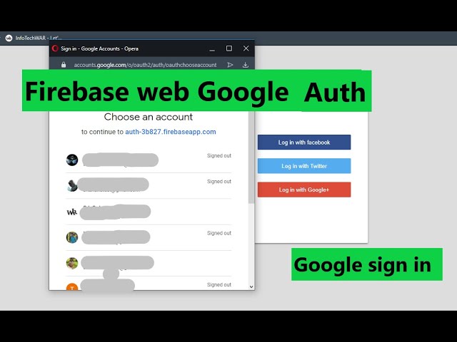 Firebase web google log in - firebase authentication google sign in