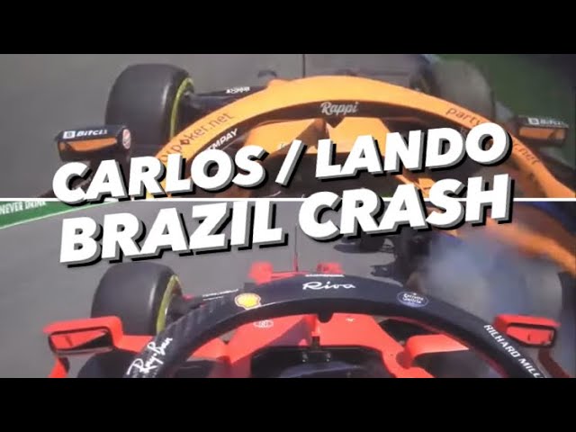 Carlos Sainz And Lando Norris Crash Brazil 2021 - Sainz Interview / Norris Interview