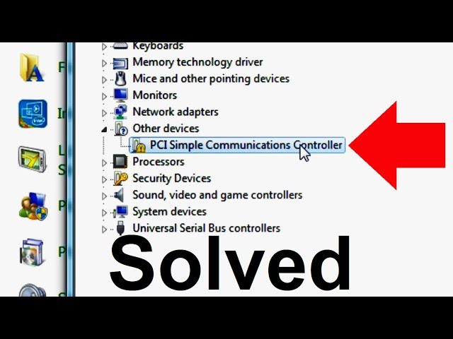 How to Fix PCI Simple Communications Controller Driver Error in Windows 7