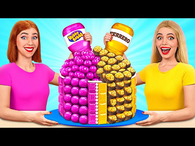 Gold vs Pink Food Challenge by Multi DO Smile
