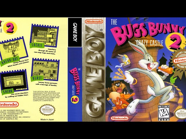 Bugs Bunny crazy castle 2 Gameboy gameplay video