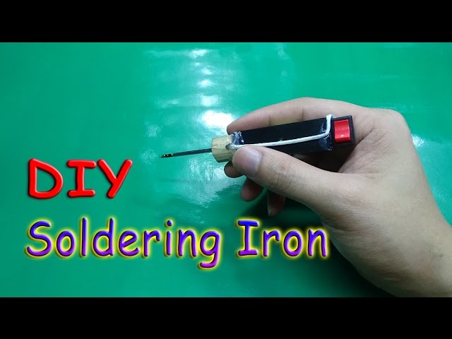 How To Make A MINI Battery Powered Soldering Iron Tool