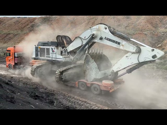 Loading & Transporting The Liebherr 984 On Site - Sotiriadis/Labrianidis Mining Works - 4k