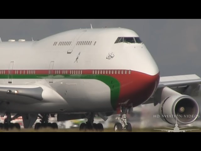 Sultan Aircraft! B747 Royal Flight of Oman Landing @ Hamburg