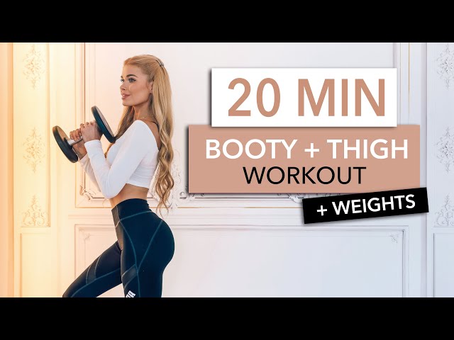 20 MIN BOOTY + THIGHS - with weights I build your booty & tone your thighs // TALKING MODE
