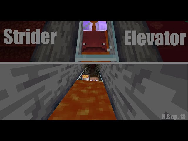 Minecraft Nether survival let's play ep.13 - Strider elevator