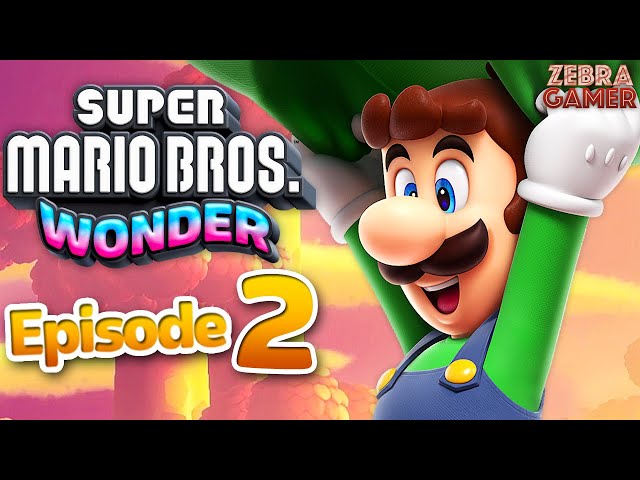 Super Mario Bros. Wonder Gameplay Walkthrough Part 2 - Luigi! World 1 Pipe-Rock Plateau 100%!