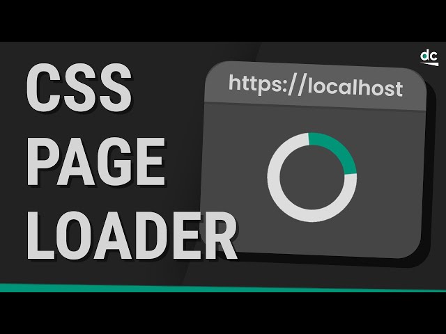 How to Create a CSS Page Loading Spinner - Web Design Tutorial