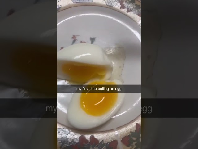 my first time boiling an egg