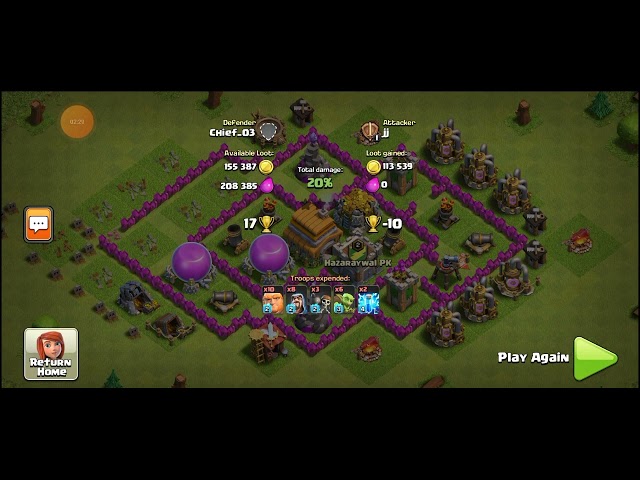 My village won defense against attacker | Defensive Base | Clash of Clans | Chief Gaming