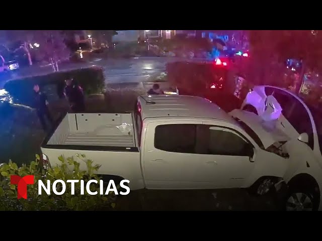 Policías abaten a hombre que huía a pie tras una persecución | Noticias Telemundo