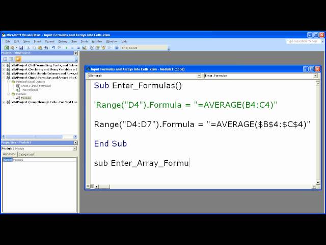 Excel Macro VBA Tip 10 - Enter Array Formulas into Cells in Excel with a Macro