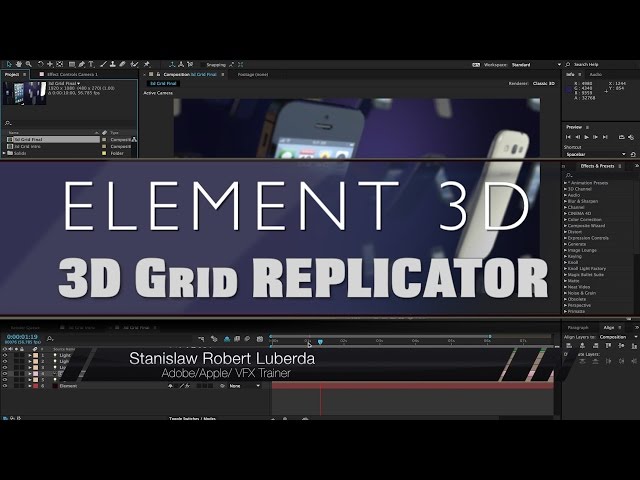 Grid Replicator Element 3D Tutorial
