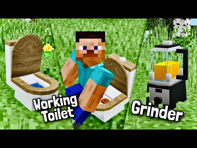 WORKING TOILET , WORKING GRINDER , RGB GAMING PC, WORKING GAS STOVE MOD FOR MINECRAFT PE