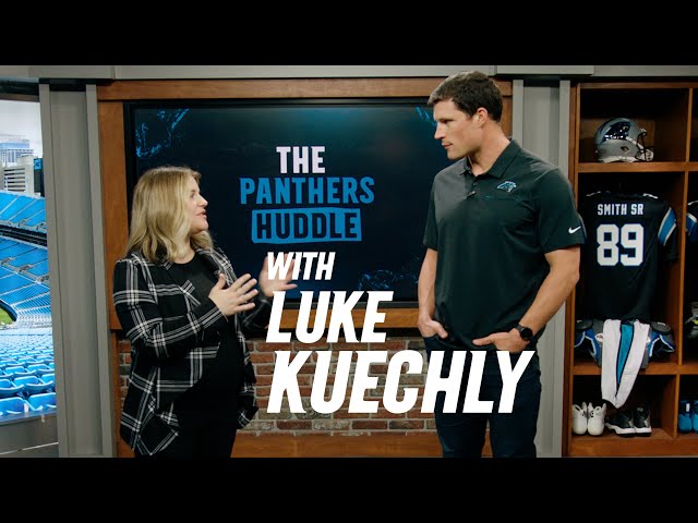 Luke Kuechly Stops by The Panthers Huddle to Talk Draft | Carolina Panthers