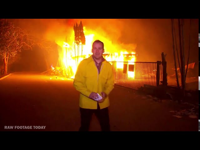 Explosions rock reporter during wildfire coverage