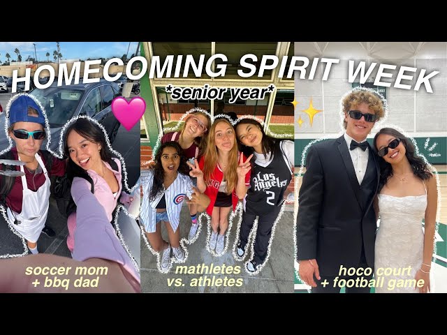 HOMECOMING SPIRIT WEEK *senior year* | dress up days, hoco court, + football game