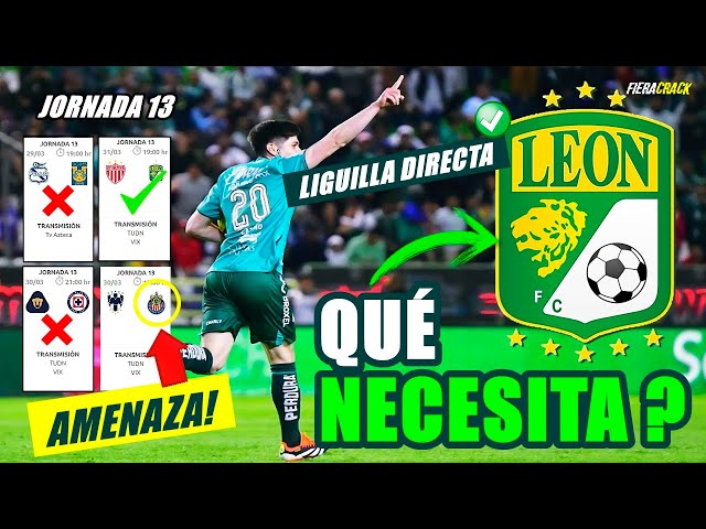 ✅🔥 QUE NECESITA el CLUB LEÓN para CALIFICAR a LIGUILLA DIRECTA ?⚽ JORNADA 13 CLAUSURA 2024 Liga MX