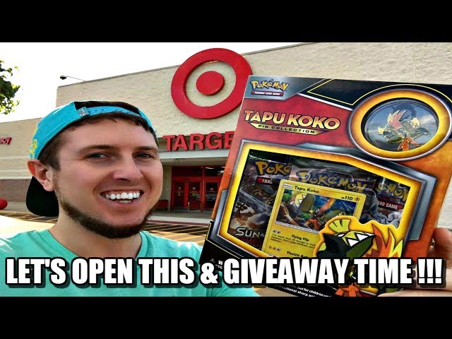 TAPU KOKO COLLECTION BOX FROM TARGET! Giveaway & Pokemon Card Opening