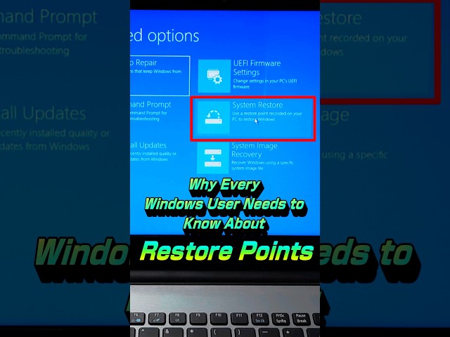How to Restore Windows 11 - Importance Windows Restore Points 💻 #youtubeshorts #shortsvideo #shorts