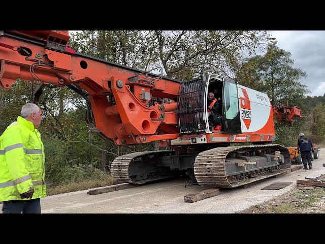 Loading & Transporting Piling Ring Equipment & Crawler Crane - Fasoulas Heavy Transports - 4k