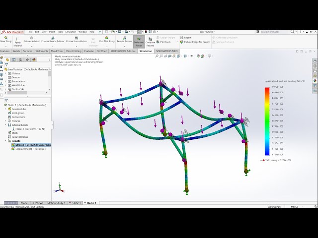 Weldments And Solidworks Simulation(Simple Base)
