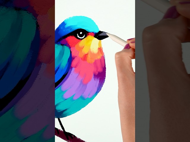 Creating Stunning Bird Art on iPad Step by Step 🦜🎨 #learntodraw #SpringOnShorts