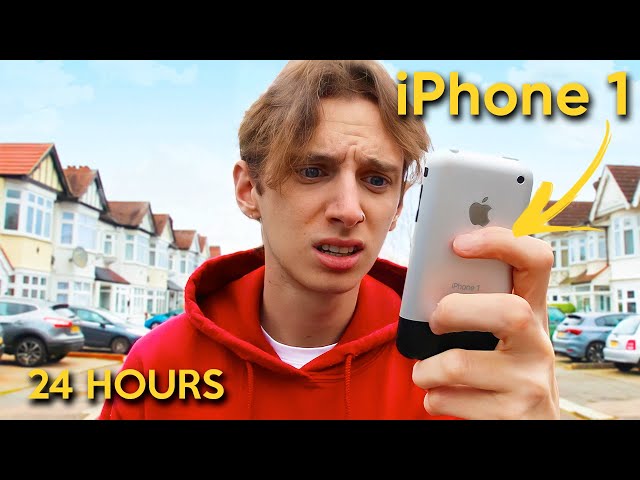 Surviving using ONLY the FIRST EVER iPhone for 24 hours *iPhone 1 from 2007*
