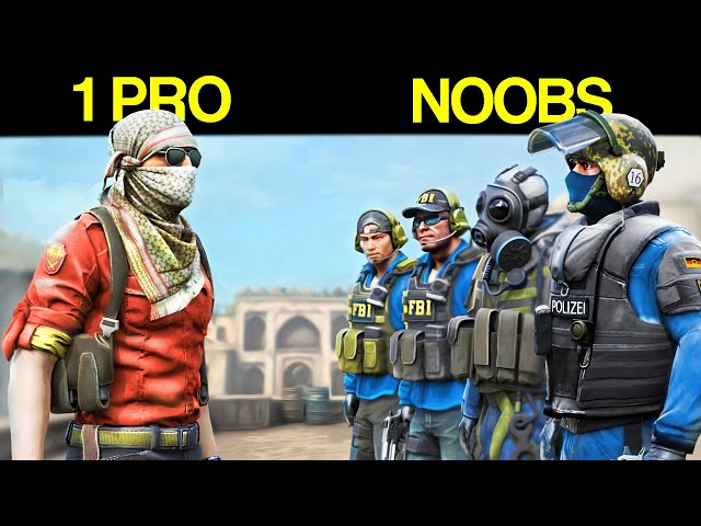 How Many Noobs Can Beat 1 Pro?