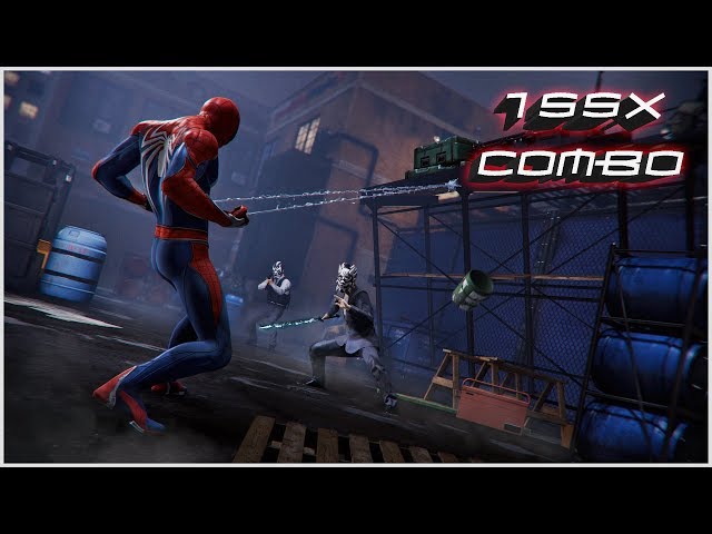 Spider-Man PS4 | 155x Combo Hit | Demon's Warehouse Takedown | Amazing Difficulty