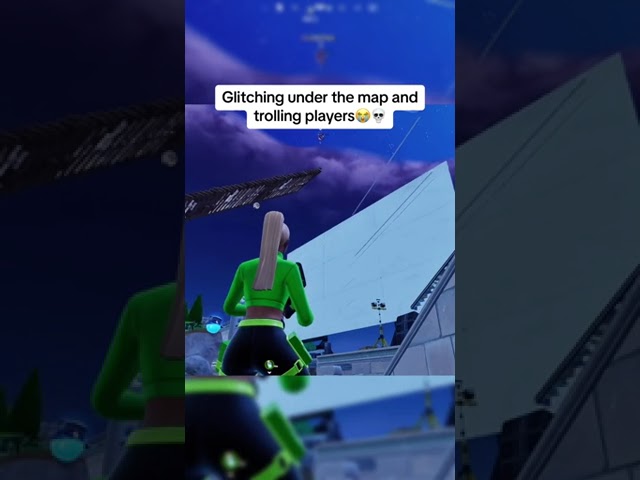 Glitching under the map and trolling people in fortnite 😱😱