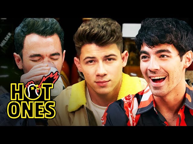 The Jonas Brothers Burn Up While Eating Spicy Wings | Hot Ones