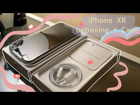 Unboxing iPhone XR + Case (2021|🤍White🤍 aesthetic)