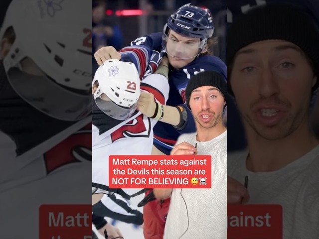 Matt Rempe’s stats vs. the Devils this season are NOT FOR BELIEVING 😳☠️