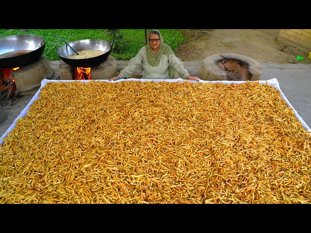 1 Million French Fries Prepared By Our Granny | Village food | Indian street food | Veg Recipes