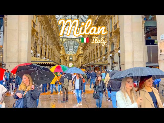 Milan Italy y 🇮🇹 - Elegance in Every Raindrop - 4k HDR 60fps Walking Tour (▶163min)