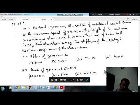Cams, Governors and Gyroscope (Q22 to Q23) (Theory of Machine Gate Practice Questions)