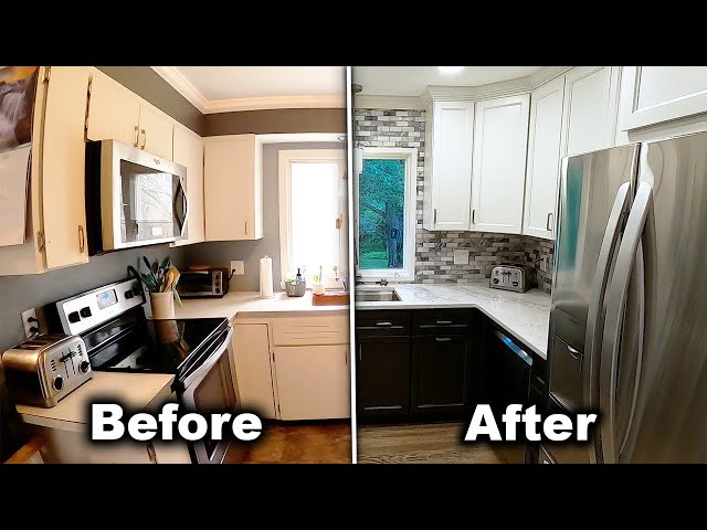 Small Kitchen Remodel Time-Lapse - Complete Renovation Start to Finish