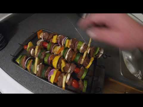 Kabobs on the Traeger pellet grill
